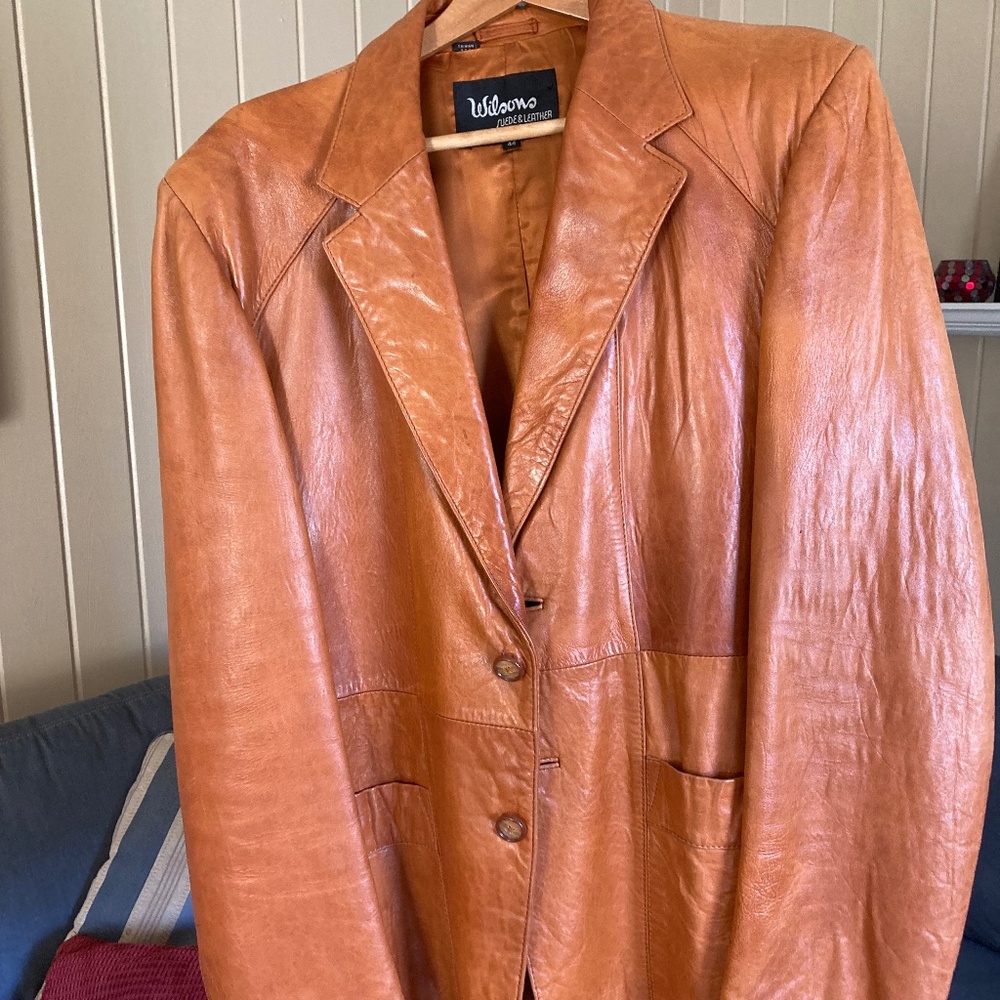 Leather Sport Coat 44 reg
